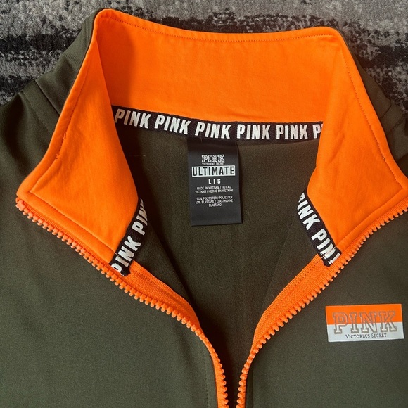 PINK by VS Ultimate Quarter Zip Athletic Pull-Over With Reflective Stripe - Picture 6 of 13